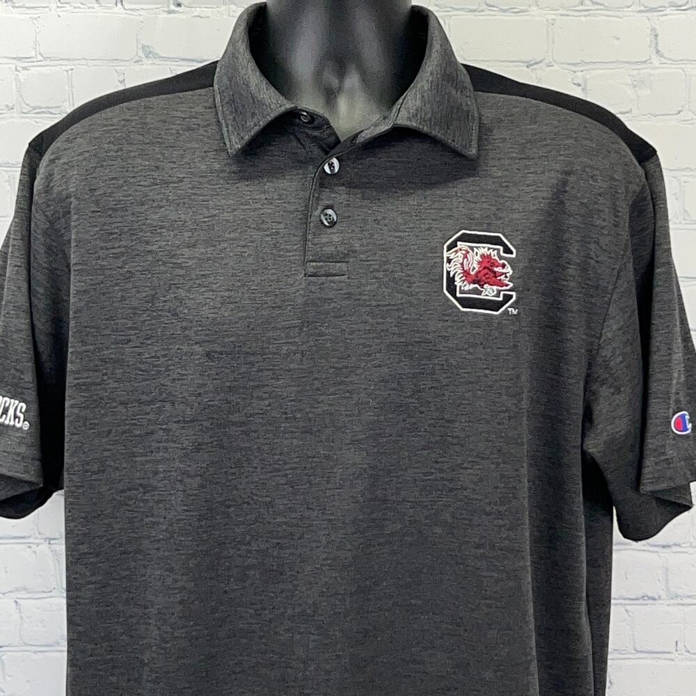 South Carolina Gamecocks Polo Shirt USC University NCAA Champion Gray L Large